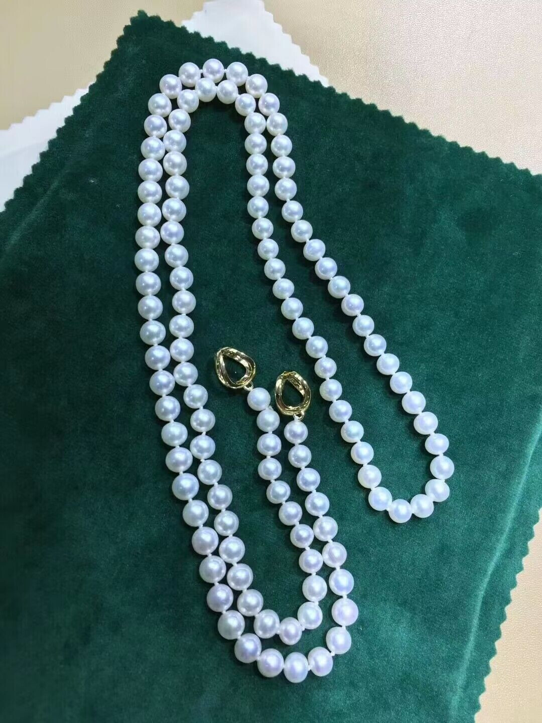 classic 7-8mm south sea round white pearl necklace 26″