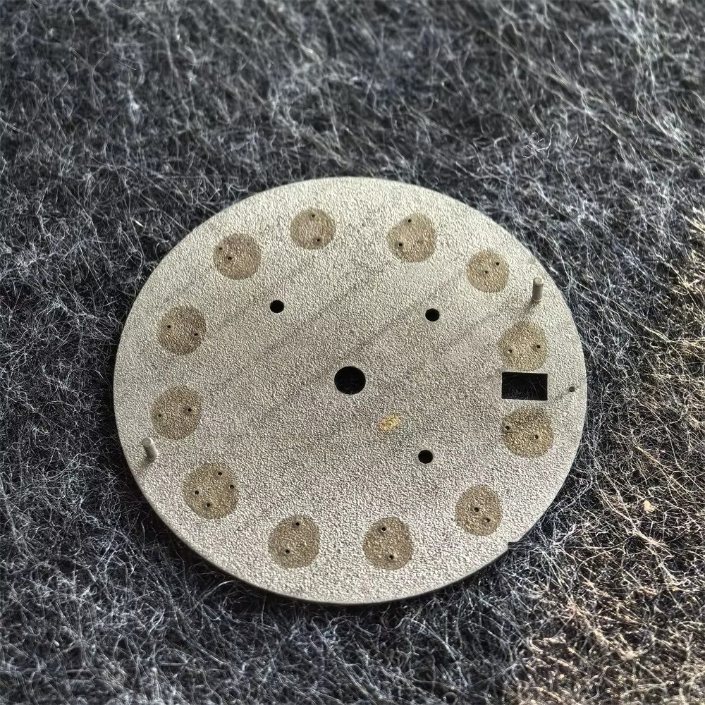 31.8mm Panda Style Textured Men Watch Dial For VK63 Mod Green Luminous Nail