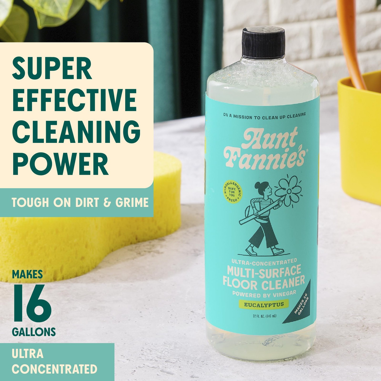 Aunt Fannie’s Ultra Concentrated Floor Cleaner Vinegar 32 Fl Oz (Pack of 3)