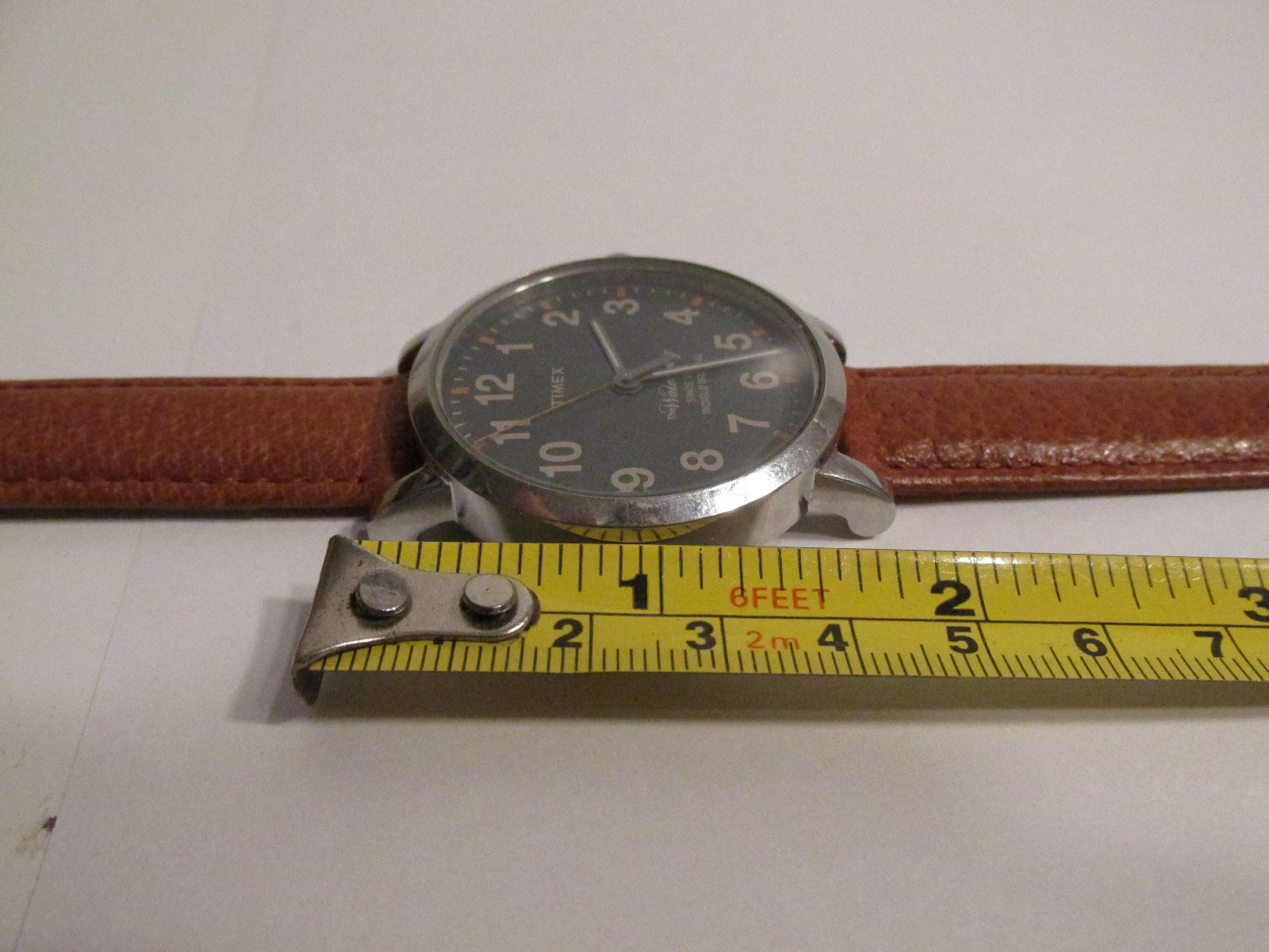 RARE VINTAGE MENS TIMEX THE WATERBURY 1854 INDIGLO WRIST WATCH RUNS TW2PS8700
