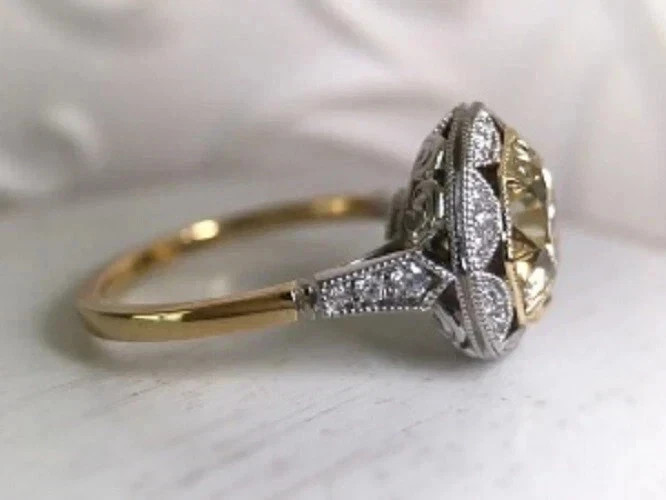 4.80 Ct Round Cut Lab Created Diamond Wedding Ring 14K Yellow Gold