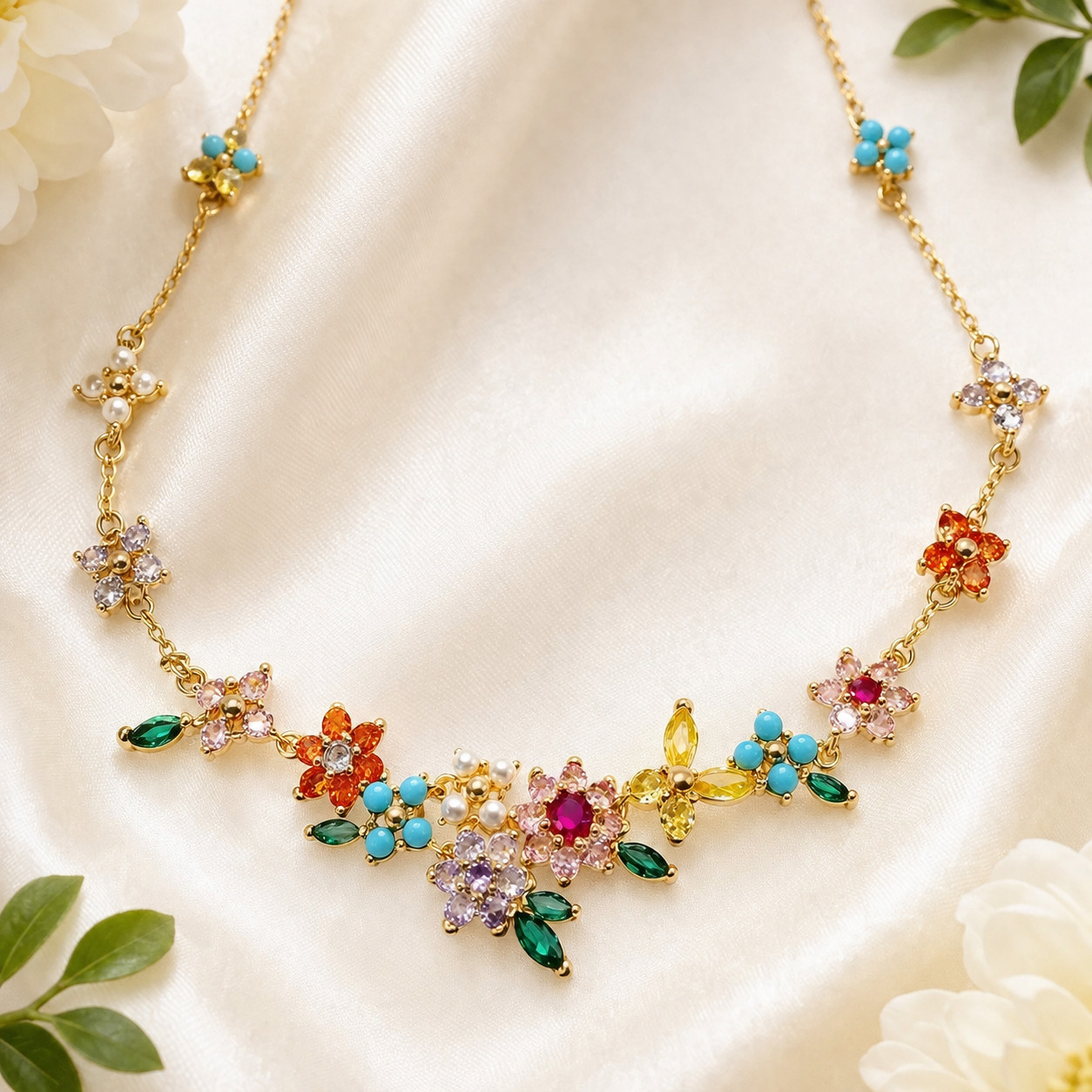 NWOT Kate Spade butterfly and flower necklace Floral Multicolor
