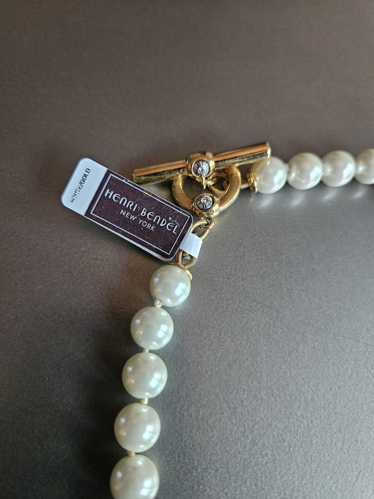 Henri Bendel Faux Pearl Long Necklace