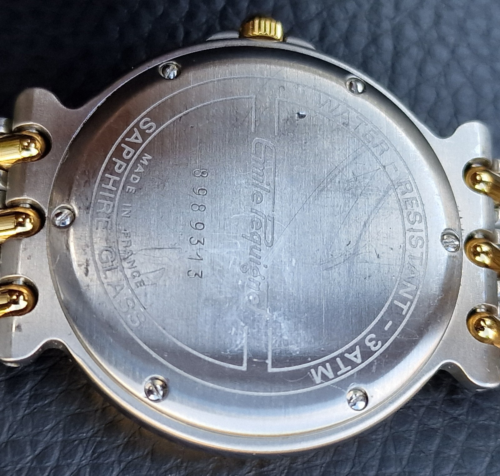 Gents EMILE PEQUIGNET Morea Date & Day Quartz watch, Box and papers, 33mm.