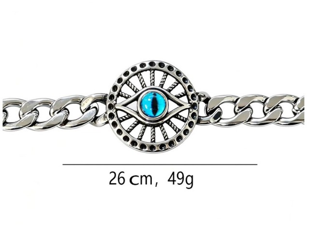 New men’s minimalist stainless steel hip-hop bracelet with a personalized trend