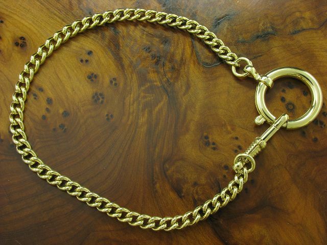 Metal Pocket Watch Chain / Chatelaine / Gilded / 12.8g / 25.5cm