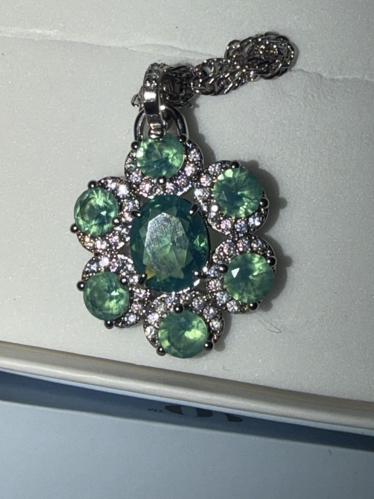 BP New OG Necklace “ Ruby Bliss” Green Opal On Hematite