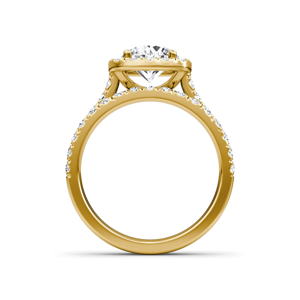 Diamond Engagement Ring VVS2 D 2.25 Carat Lab-created 14k White Gold Sparkling
