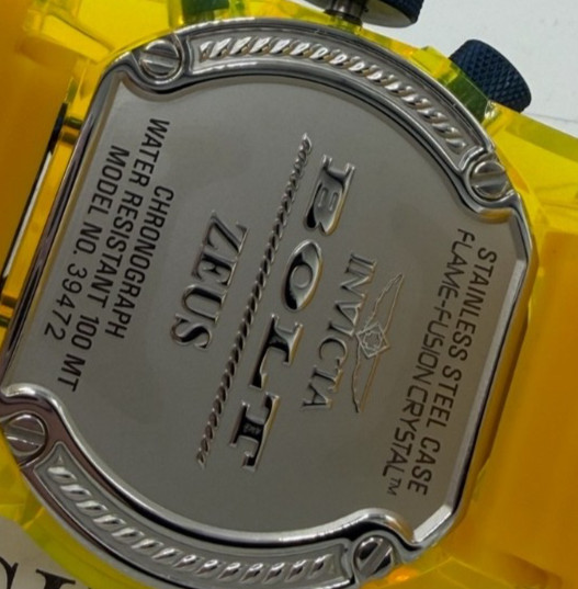 Invicta Bolt Zeus Magnum Men’s Watch – 52mm, Yellow, Dark Blue (39472)