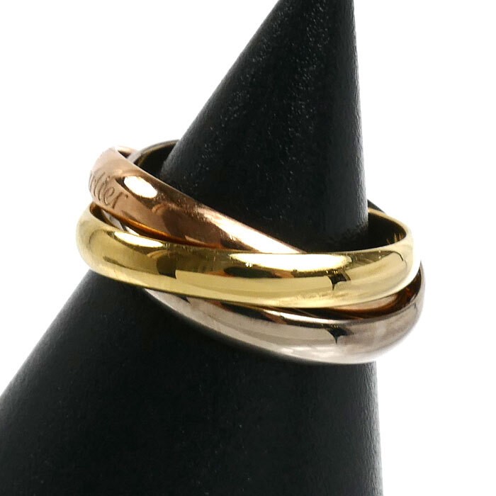Cartier K18YG PG WG Trinity Ring B4052753 US6-6.25 53 7.4g 651137