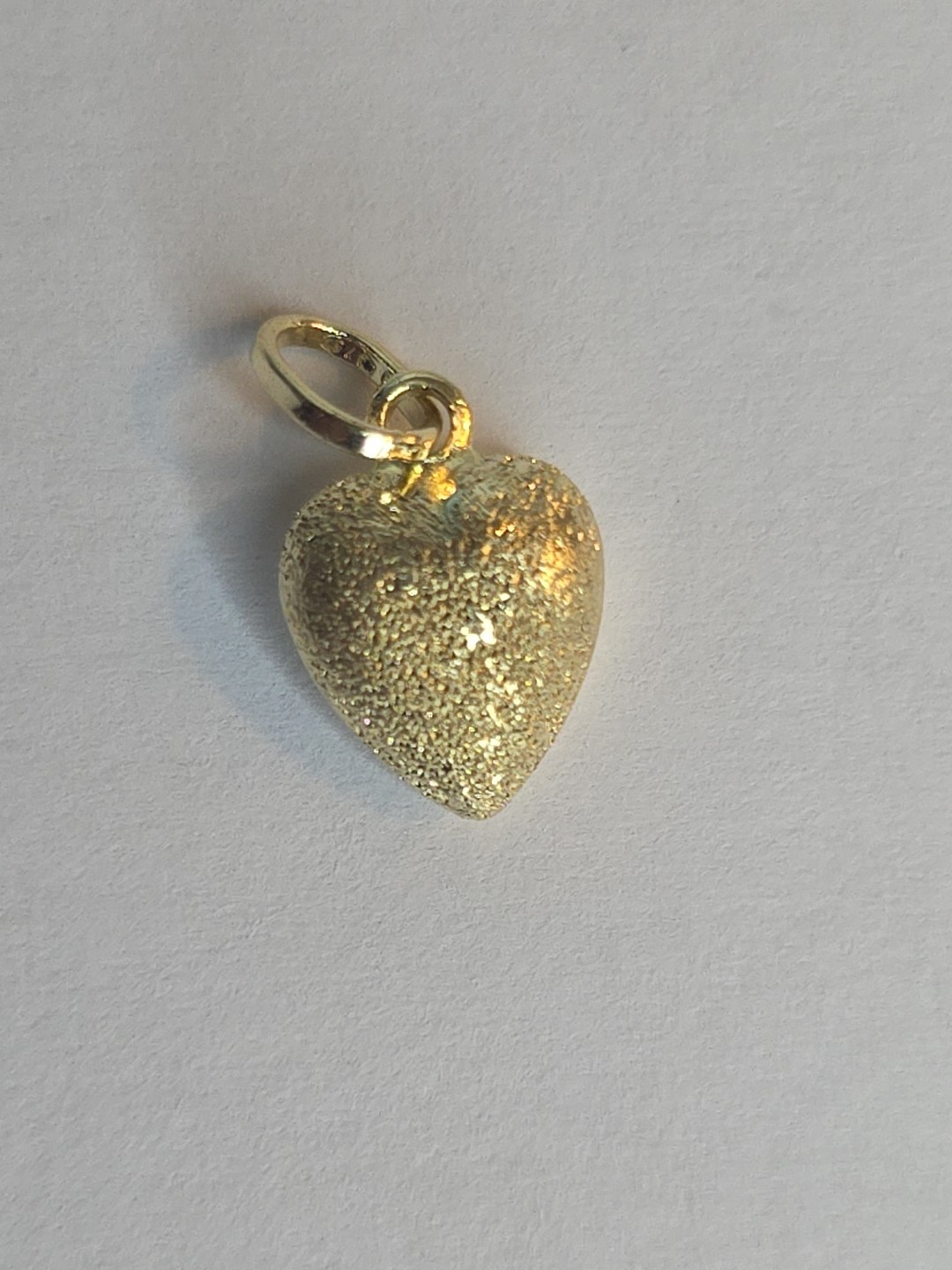 9CT Yellow Gold 8mm X 14mm Stardust Heart Pendant