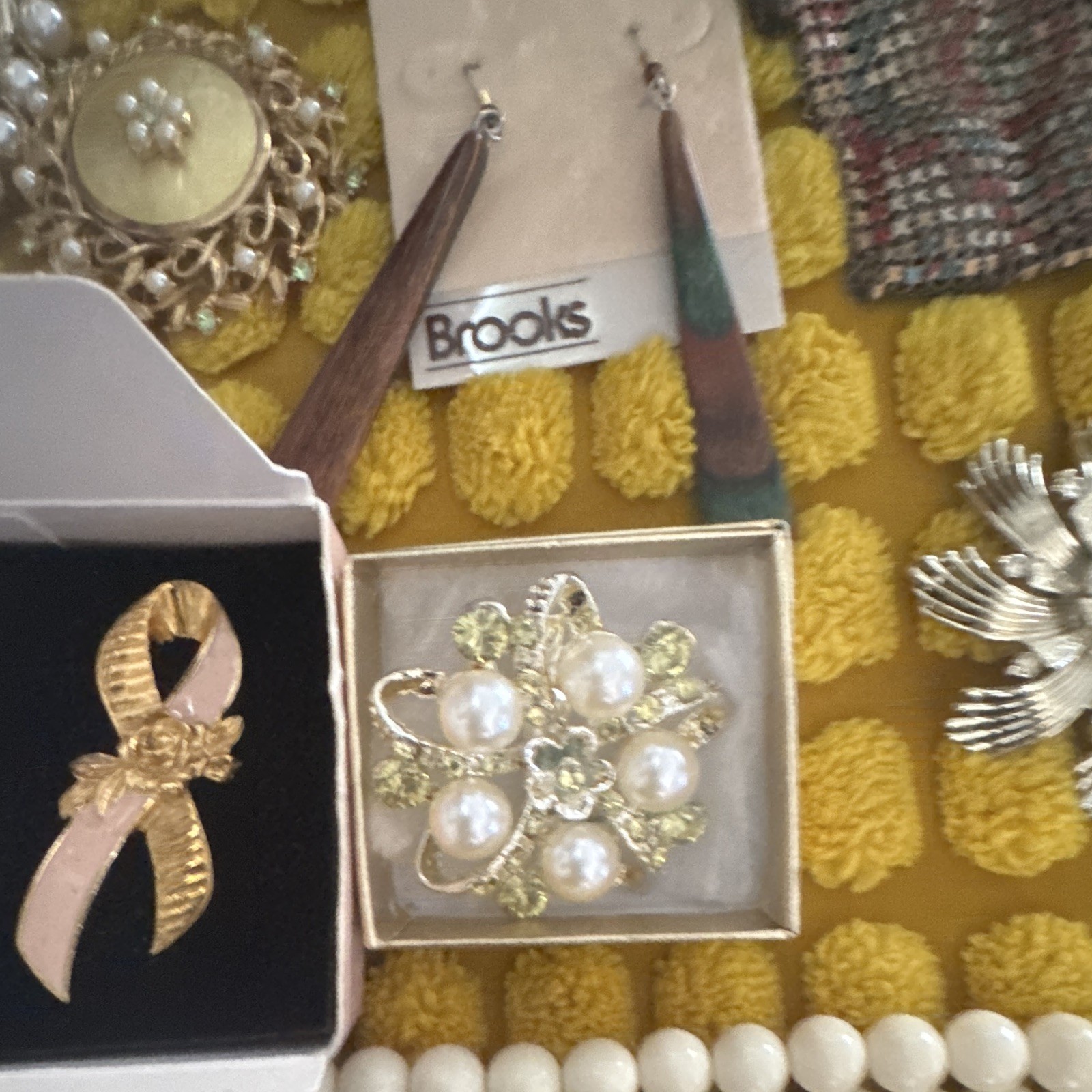 Lot; Costume and Antique jewelry; with antique silver powder box and coin purse!