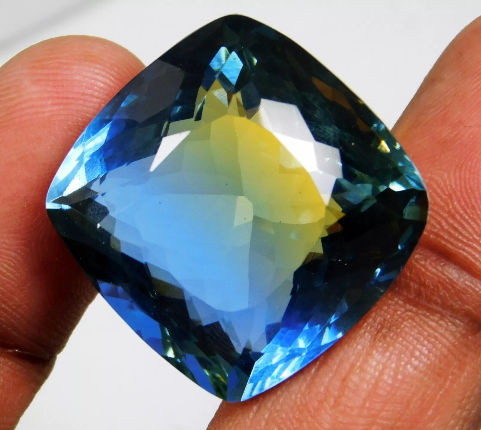 Tourmaline Bi-Color Cushion Cut Natural 58-60 Ct Loose EGL Certified Gemstone