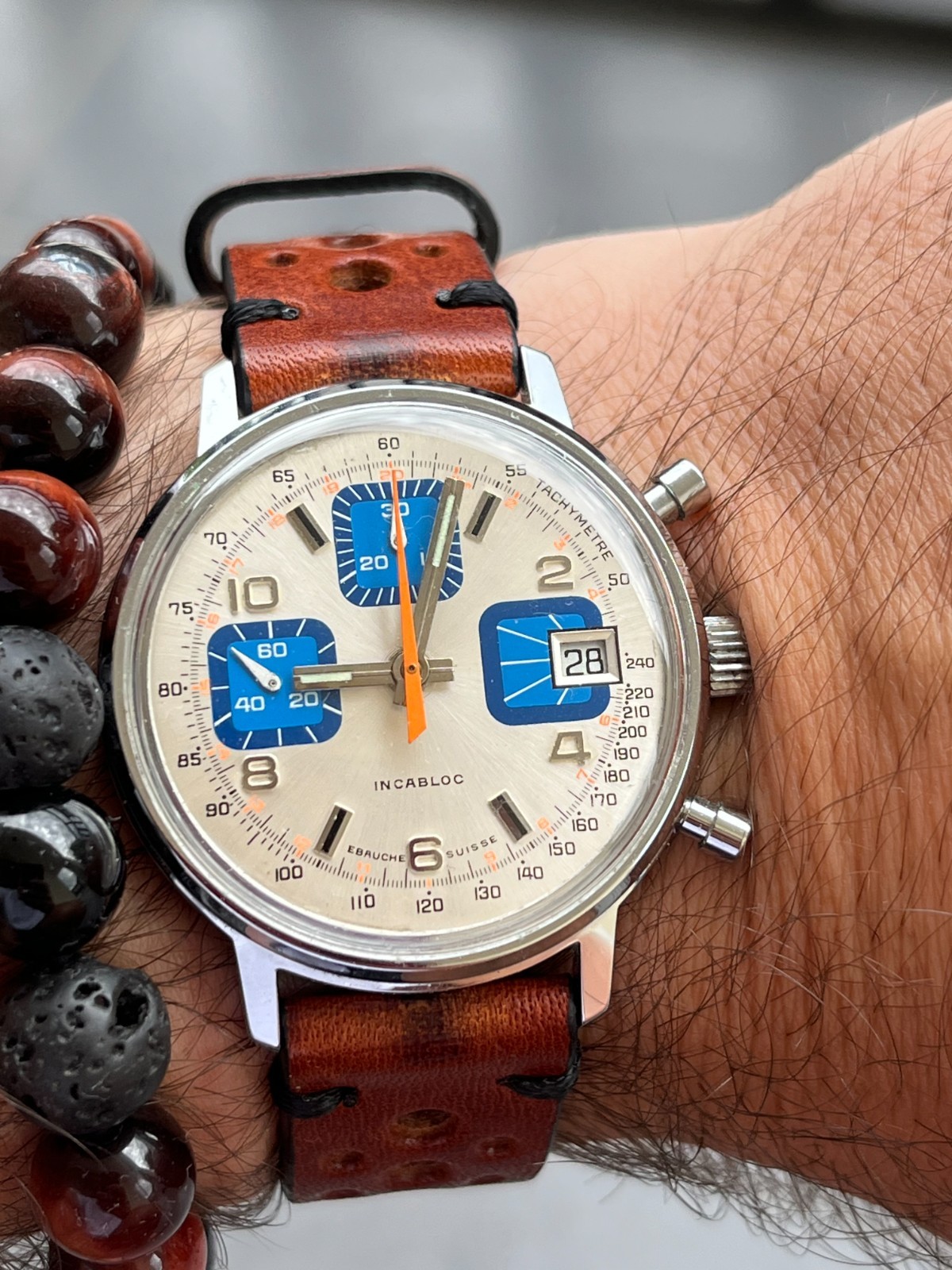 Vintage 60′ -70′ watch almost NOS Valjoux 7765 -Valjoux 7750 – Breitling like