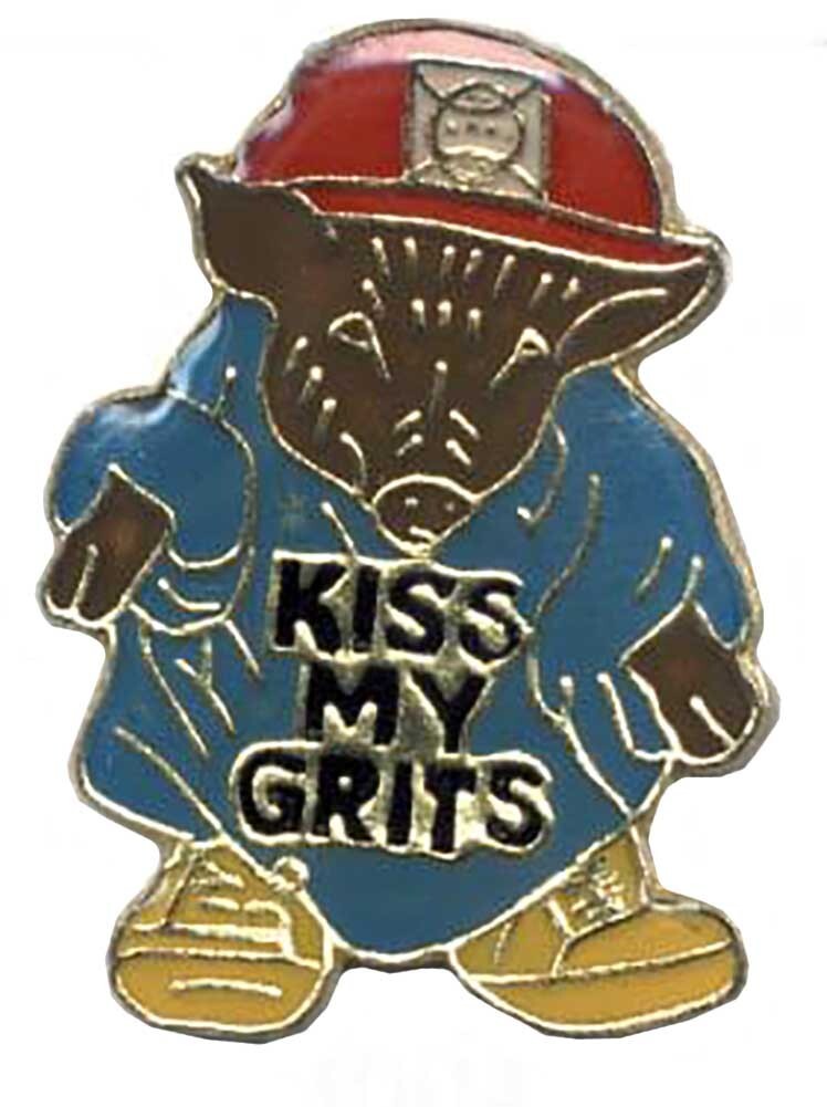 Pack of 24 Kiss My Grits Bike Motorcycle Hat Cap Lapel Pin HP3004