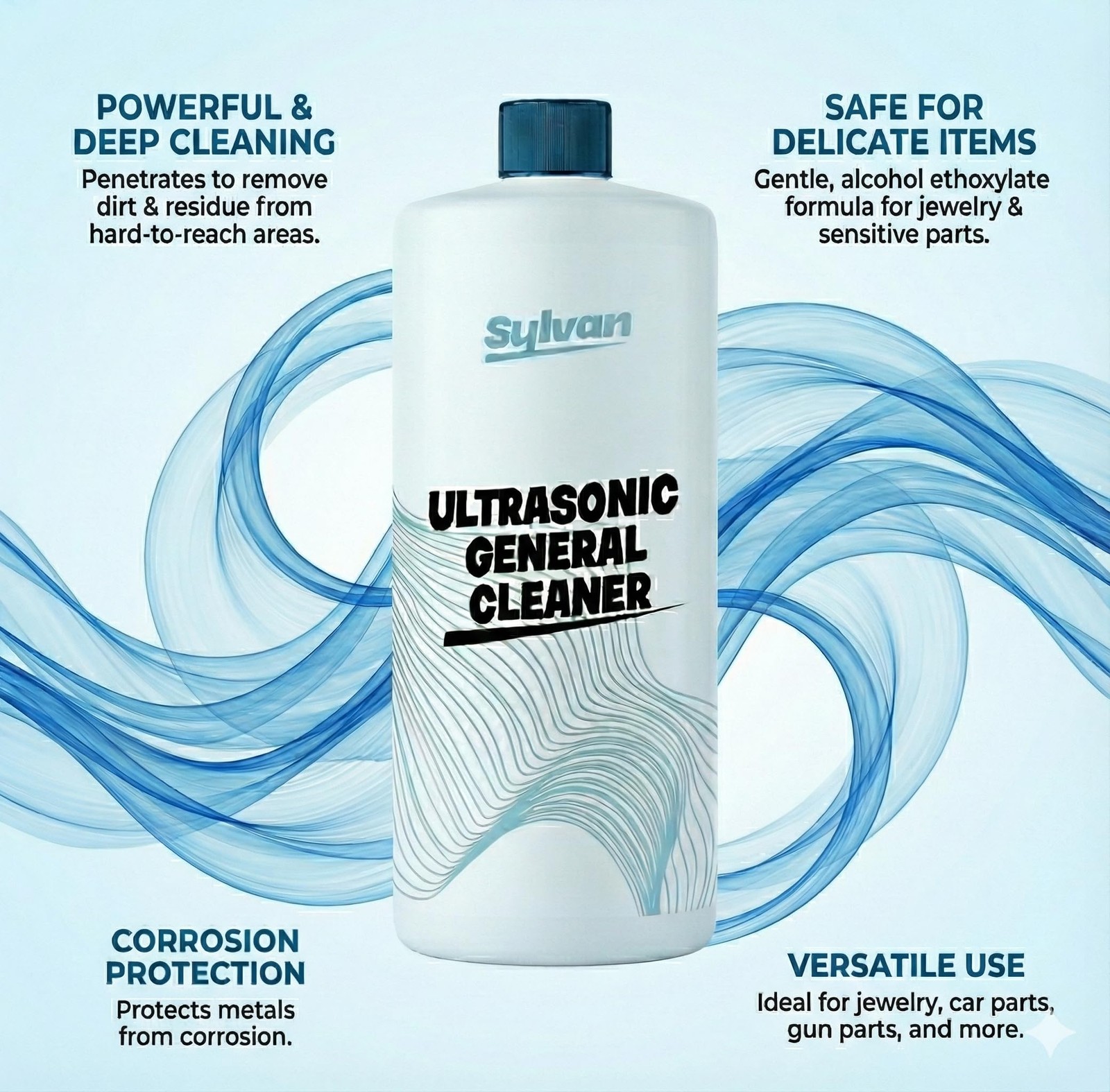 Ultrasonic Cleaner Solution Concentrate + Free Cleaning Cloth | Makes 50 Gal….