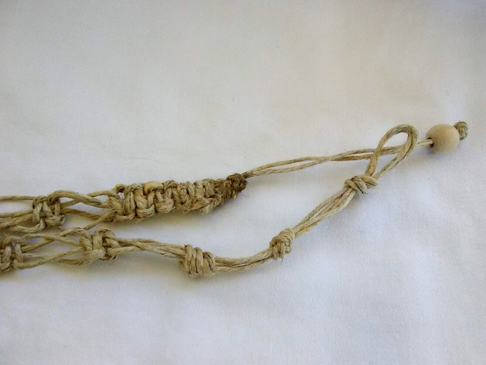 HEMP SURFER BOHO NECKLACE 19″ Unisex Macrame Hippie US Seller New