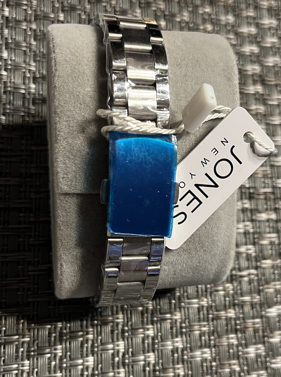 NWT Jones New York Women’s Anna Watch JNYW2419L Stainless Steel Black Dial