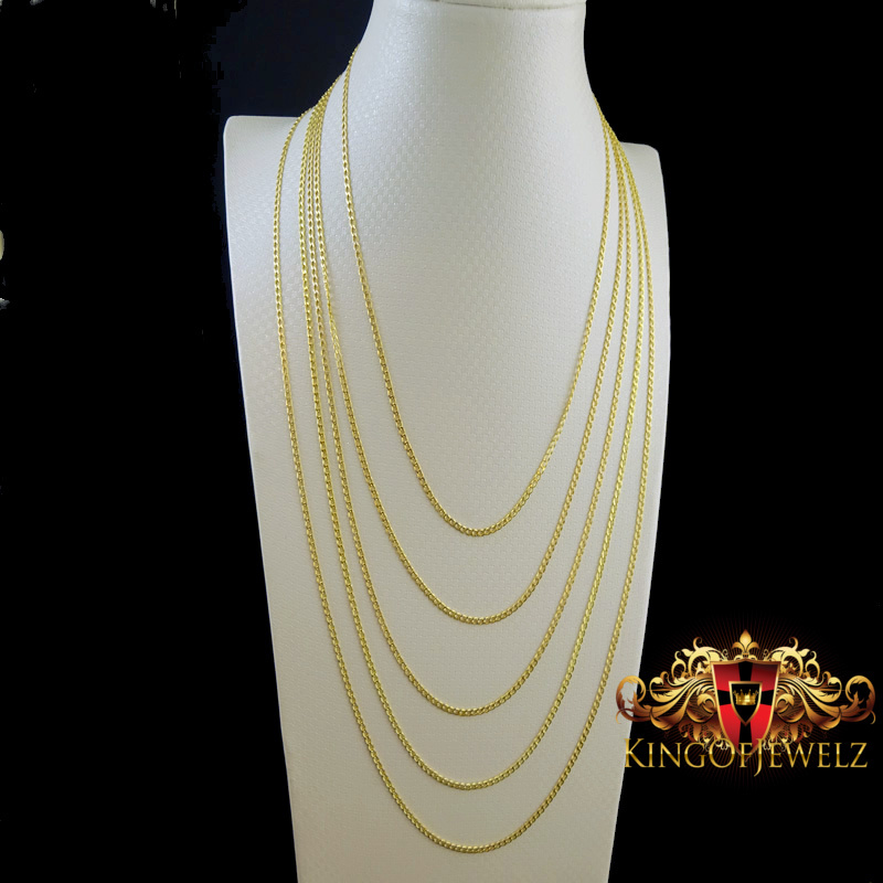 MEN LADIES 10K YELLOW GOLD MIAMI CUBAN CURB LINK CHAIN NECKLACE 2.5 MM 16~24 INC