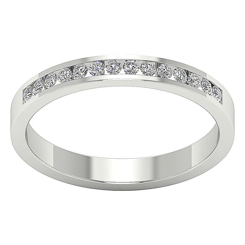 Engagement Wedding Ring SI1 G 0.30 Ct Genuine Diamond 14K Rose Gold Channel Set