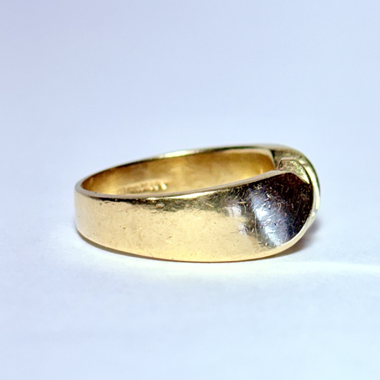 ArtCarved 14K Yellow Gold 0.24ctw Baguette Diamond Size 6.75 Band Ring 5.2g