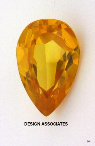 LAB CREATED GOLDEN SAPPHIRE 10X7 MM PEAR CUT AAA