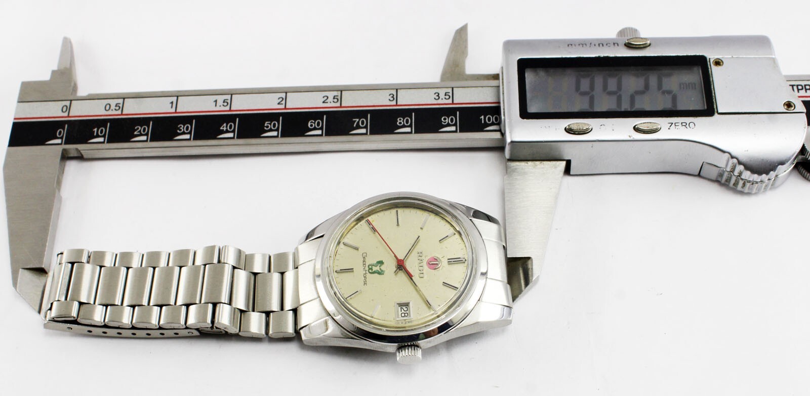 RADO Green Horse Automatic Quick Date Steel Men’s Vintage Swiss Watch Cal 2872