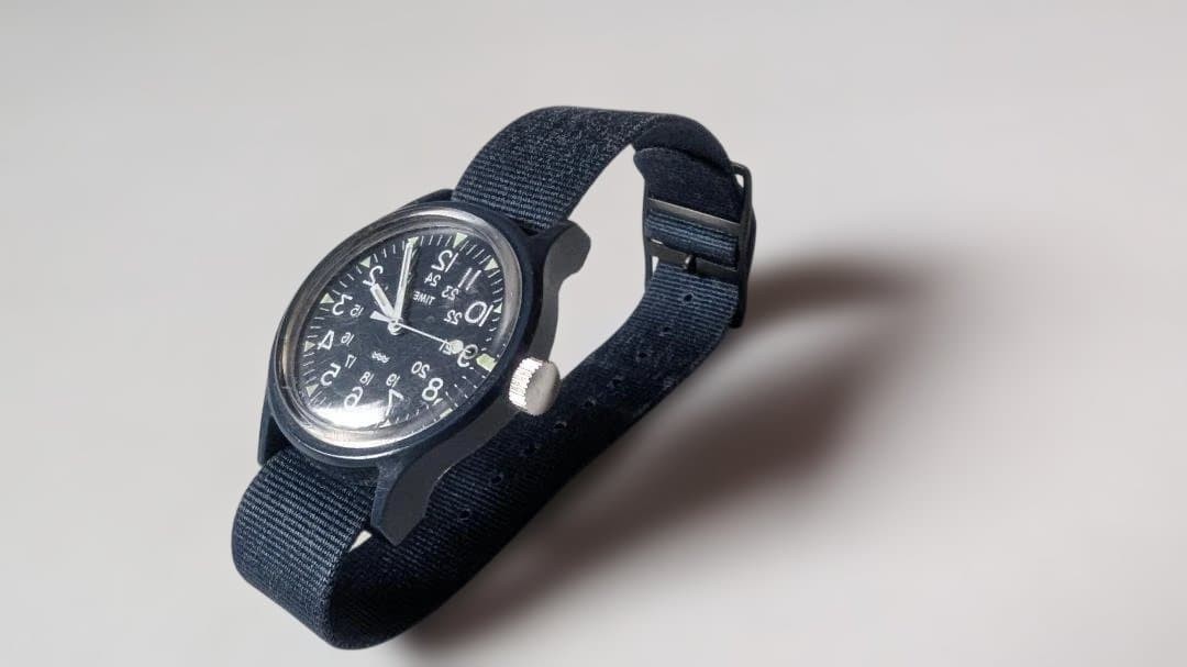 Timex Beams Engineered Garments Military Style Watch Quartz BLACK NAVY Working