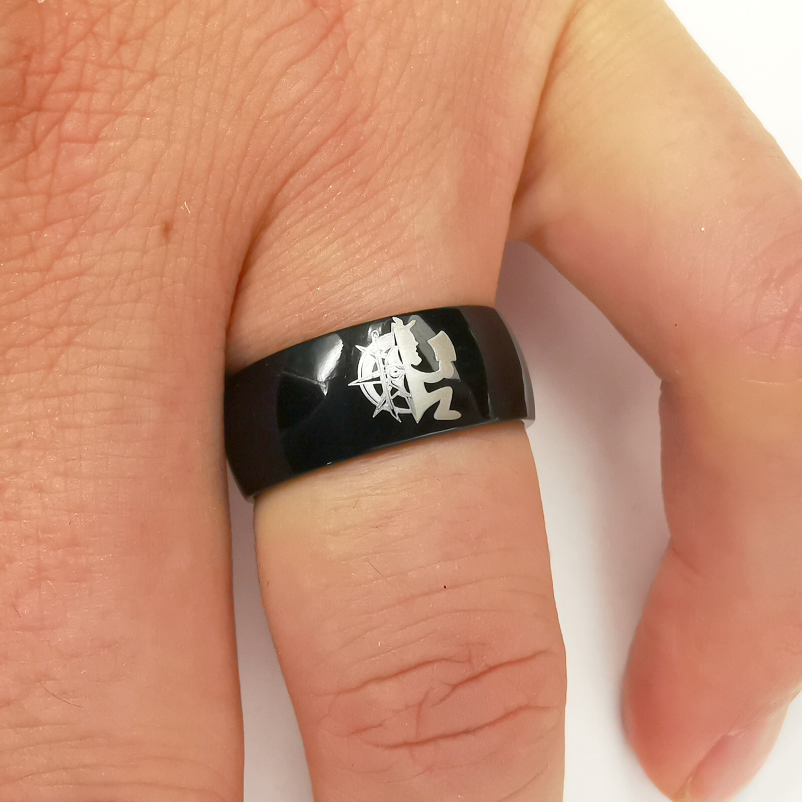 BLACK NINJA HATCHETMAN RING STAINLESS STEEL ICP TWIZTID UA8-12#