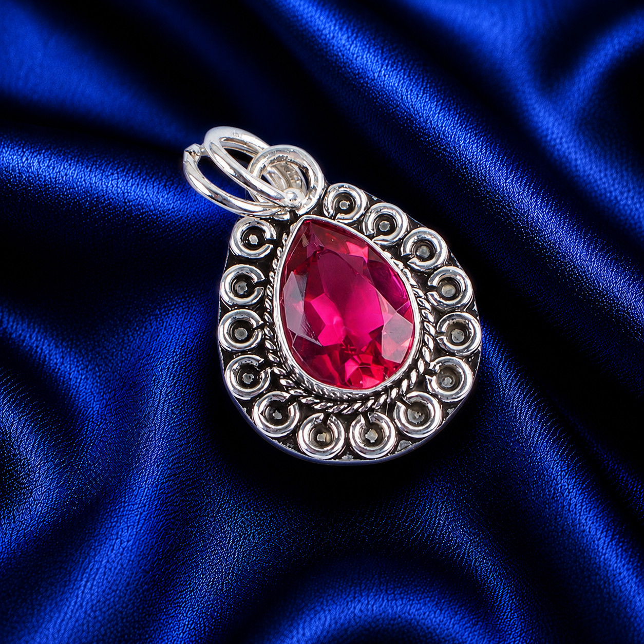 Pink Tourmaline Gemstone 925 Sterling Silver Pretty Pendent 1.02″ Gift For Wife