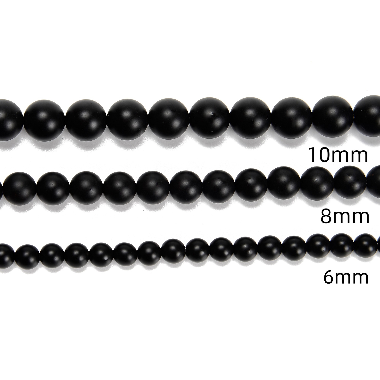 Black Onyx Matte Round Beads 4mm 6mm 8mm 10mm 12mm Approx 15.5″ Strand