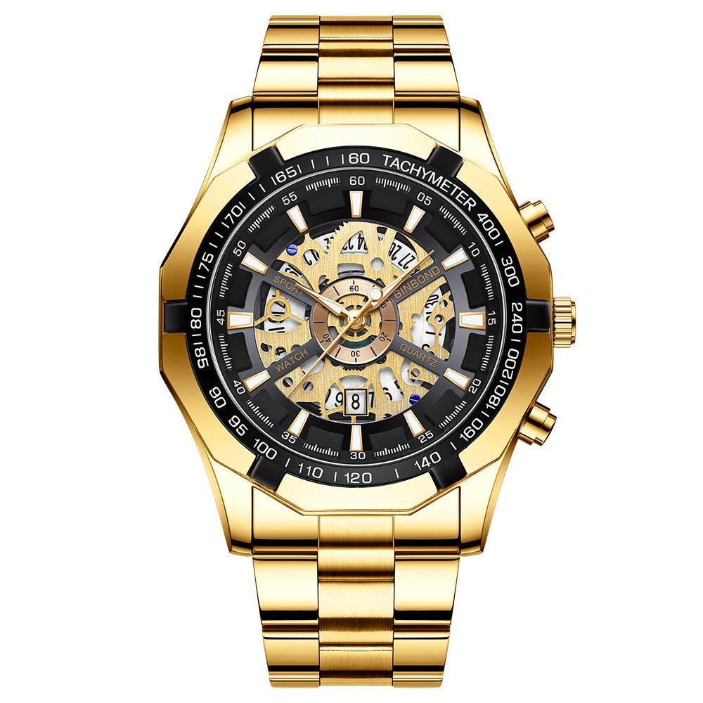 Men’s Waterproof Luminous Casual Business Skeleton Shrimp Watch