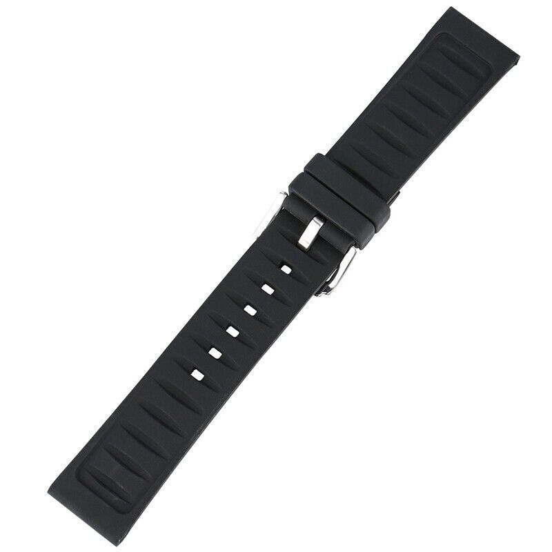 16/18/20/22/24/26/28mm Rubber Band Silicone Waterproof Watch Strap Replacement