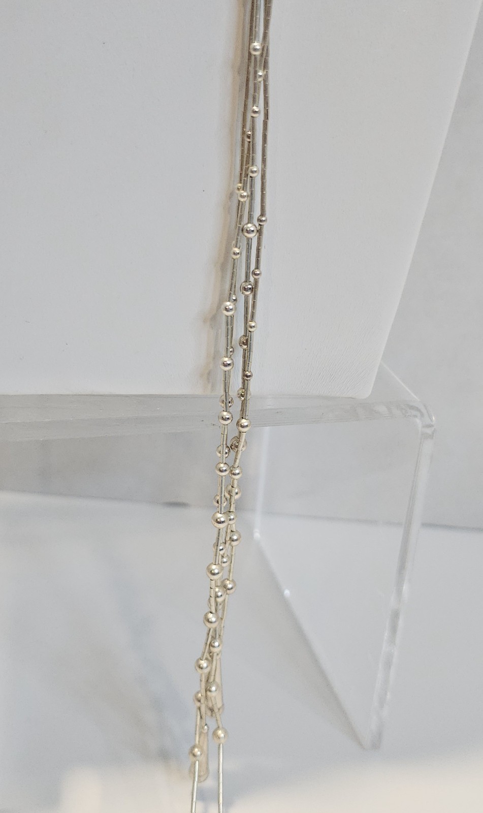 Sterling liquid silver lariat necklace Shube Dakota West