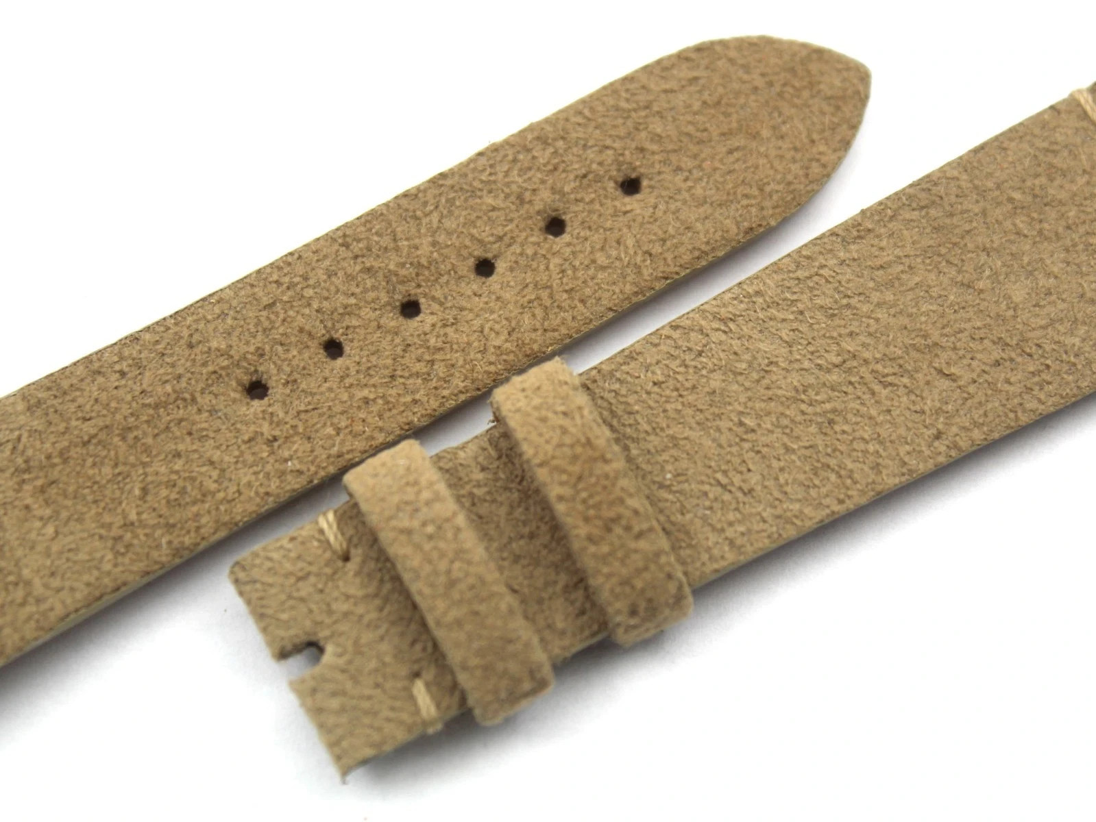 Watch Band Leather Suede Beige Various Sizes Accessories Top Quality New