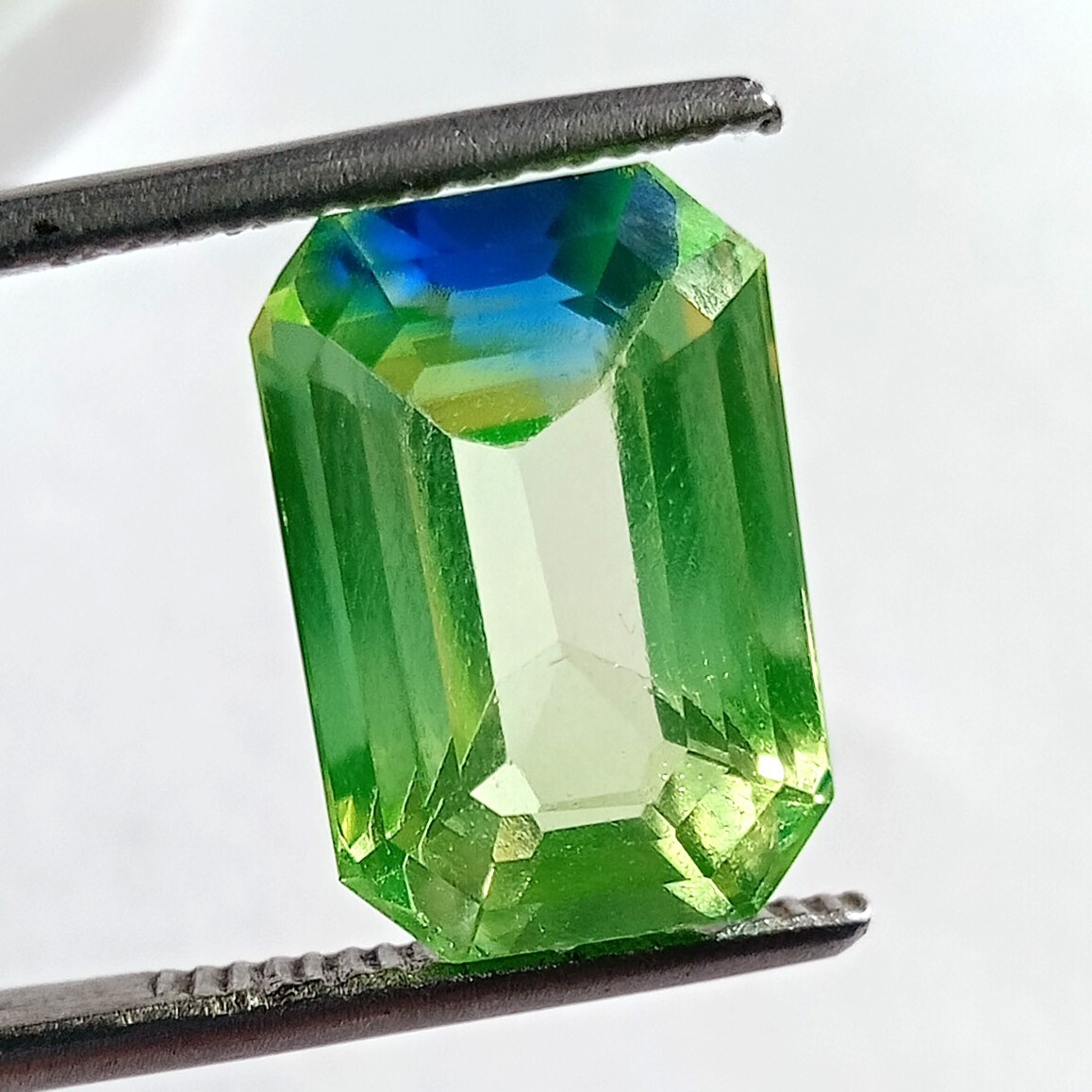 Excellent1 2.10Ct Emerald Cut Natural Pitambri Sapphire Certified Loose Gemstone