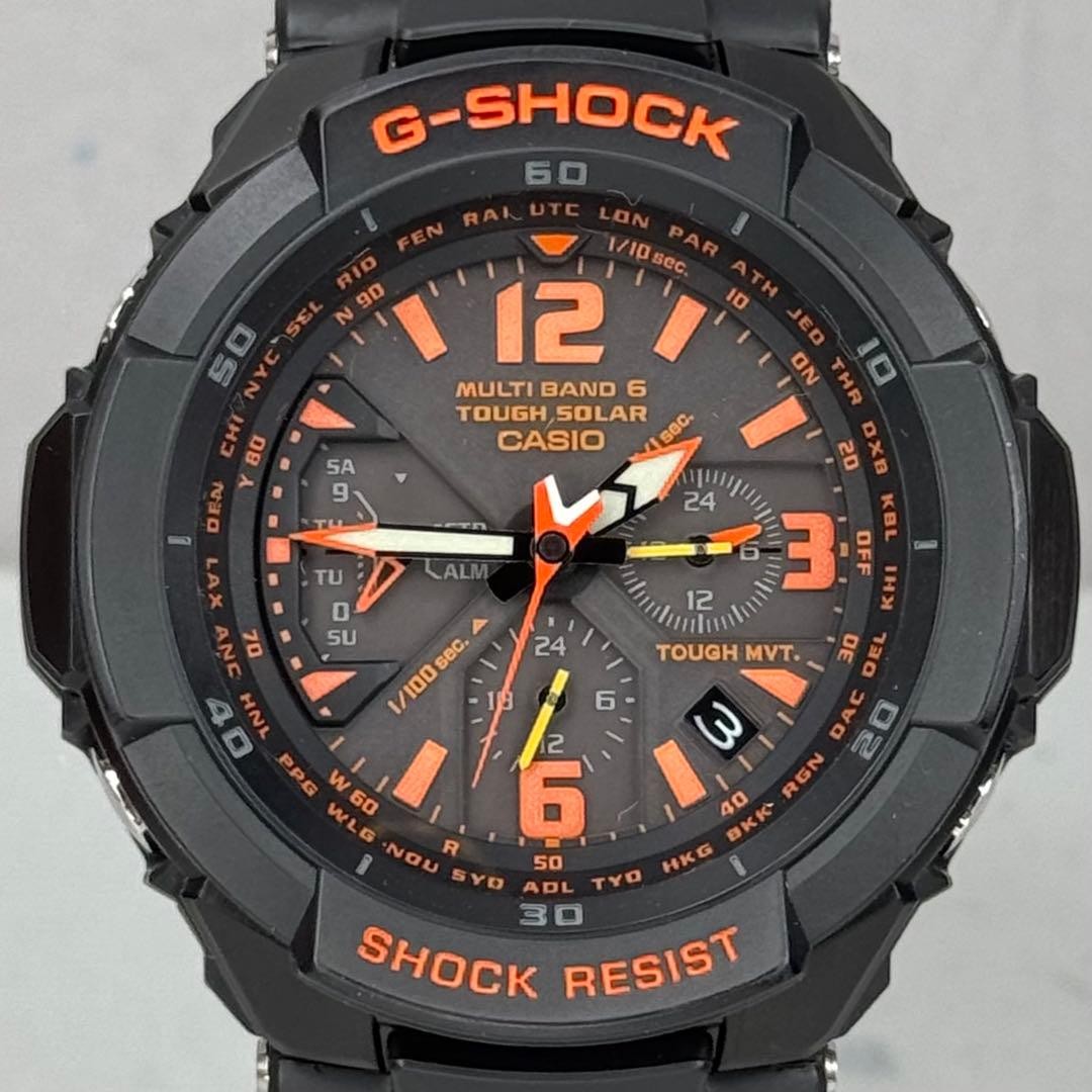 Casio G-Shock Gravity Master GW-3000B-1AJF Black Orange Used from Japan
