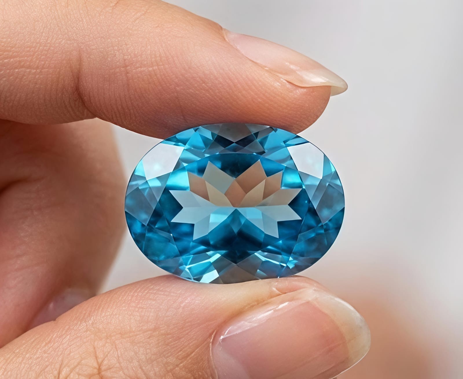 AAA+ 5 Ct Natural Swiss Blue Topaz Oval Cut 9×11 MM VVS1 Clarity gemstone+ Gift