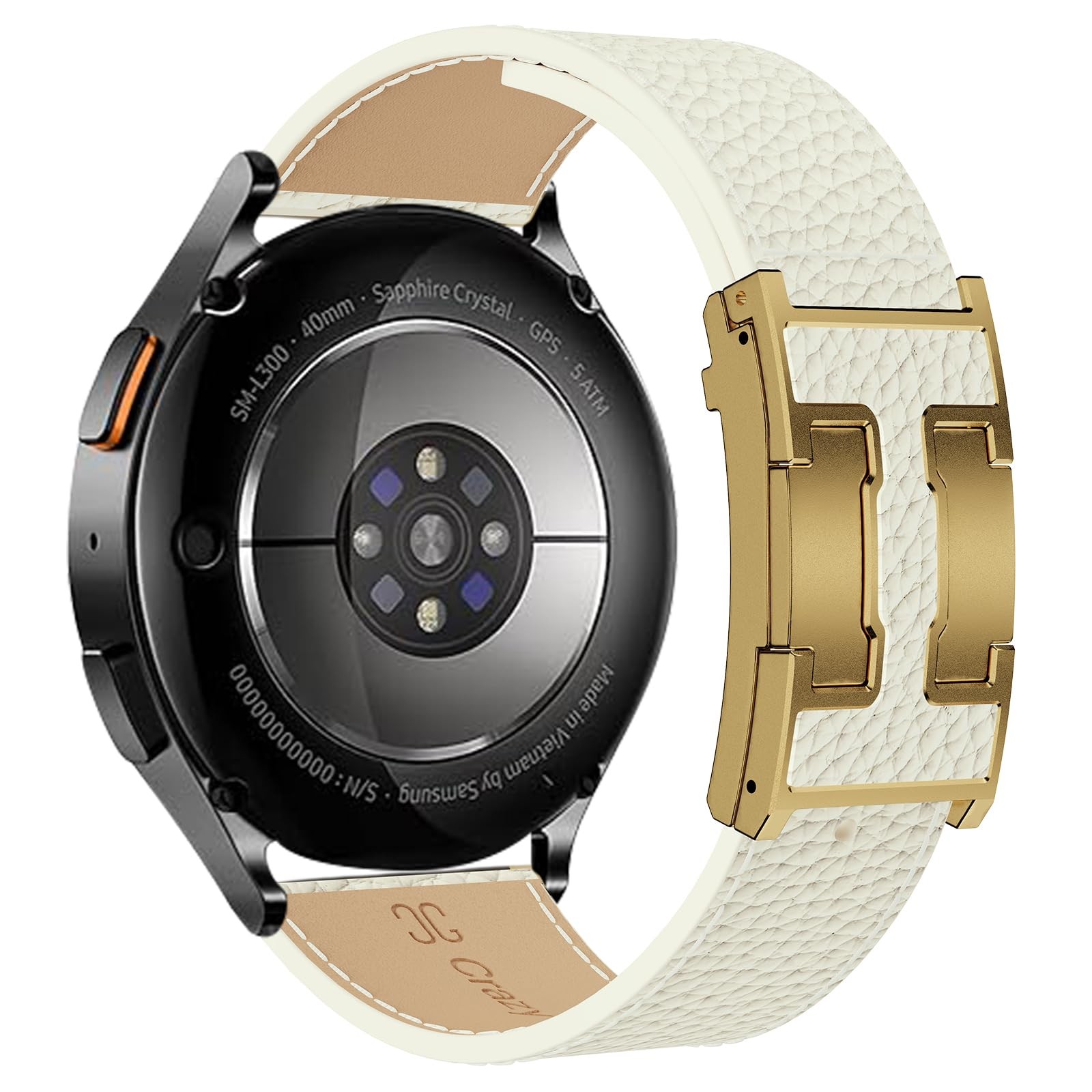 Leather Band Compatible with Galaxy Watch 7 Bands 44mm 40mm,Galaxy Watch 6/5/…