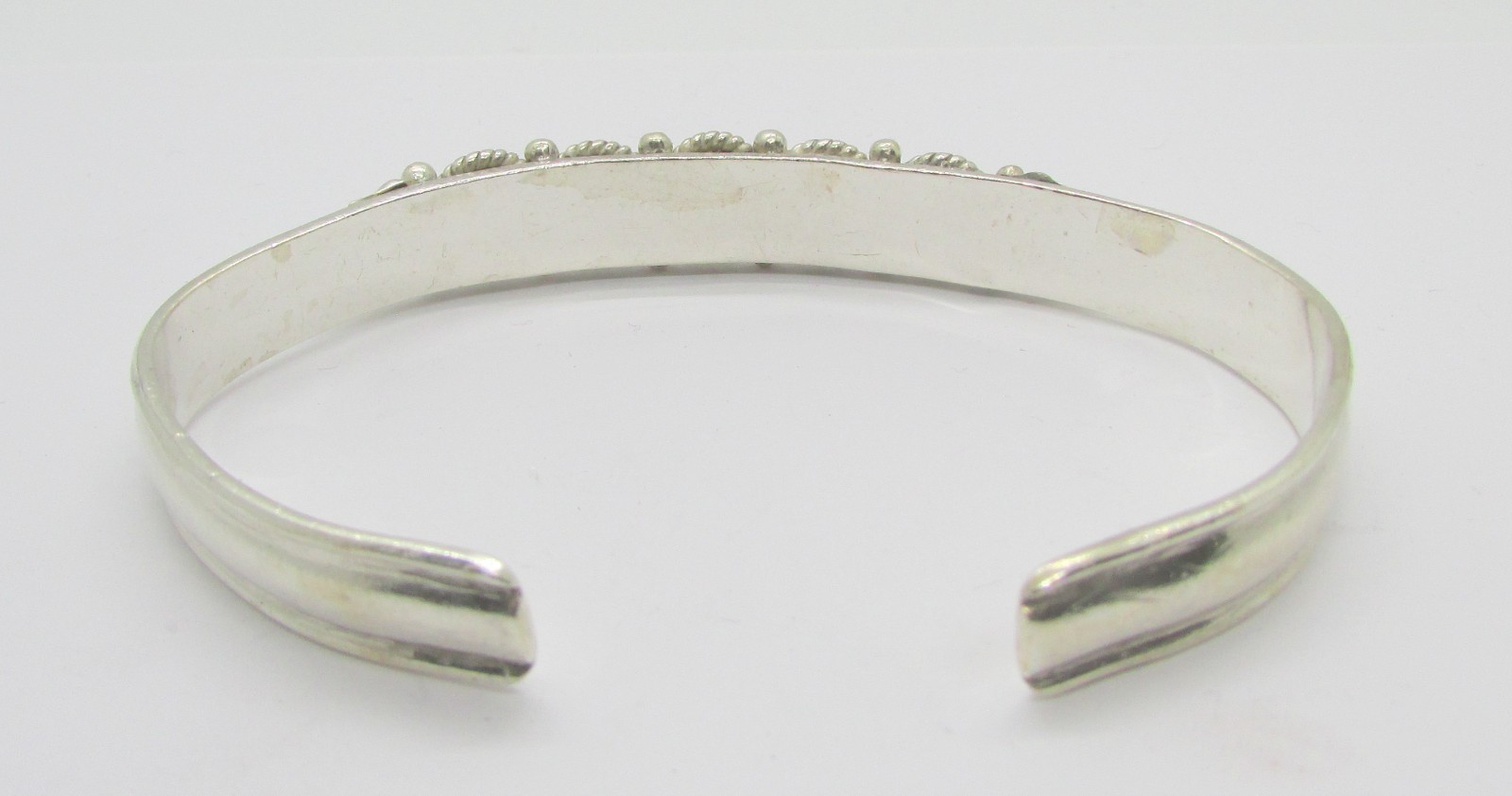 925 STERLING SILVER FIVE OVAL MOONSTONE 6.25″ CUFF BRACELET 25.0G