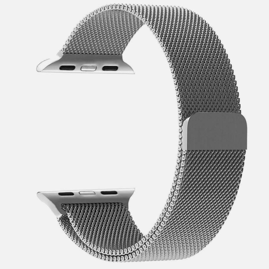 OEM Apple Watch Band-Milanese Loop (45mm)-Silver-Compatibility 42/44/45/46/49MM