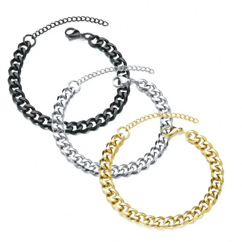 Stainless Steel Silver Cuban Curb Chain Necklace Mens Womens 3-11mm 16-36 Inch
