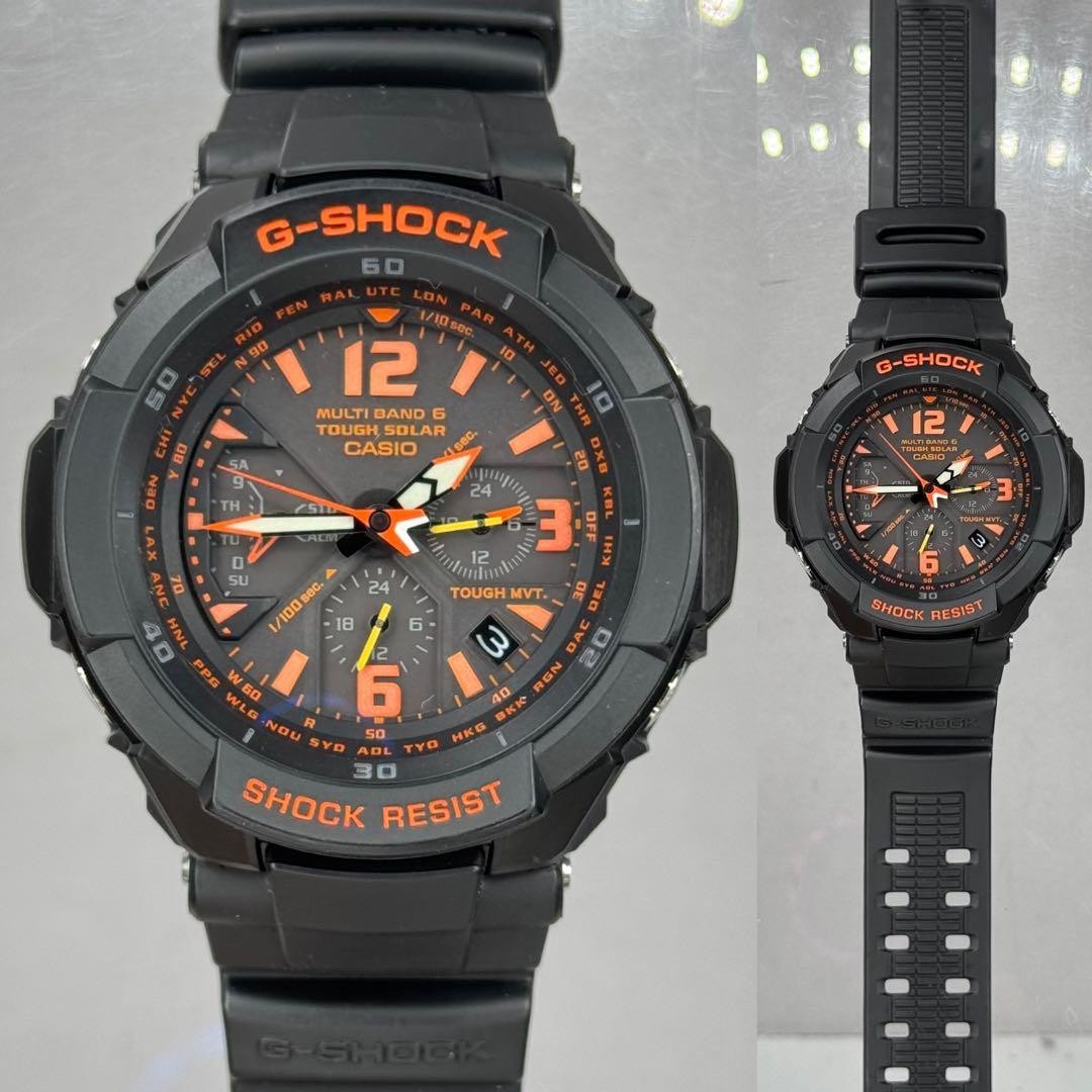 Casio G-Shock Gravity Master GW-3000B-1AJF Black Orange Used from Japan