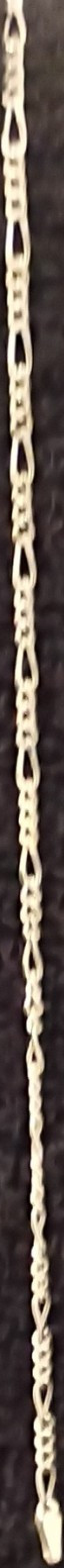 Sterling Silver .925 Diamond Cut Figaro Chain Anklet Lobster Clasp 8 Inch 2mm
