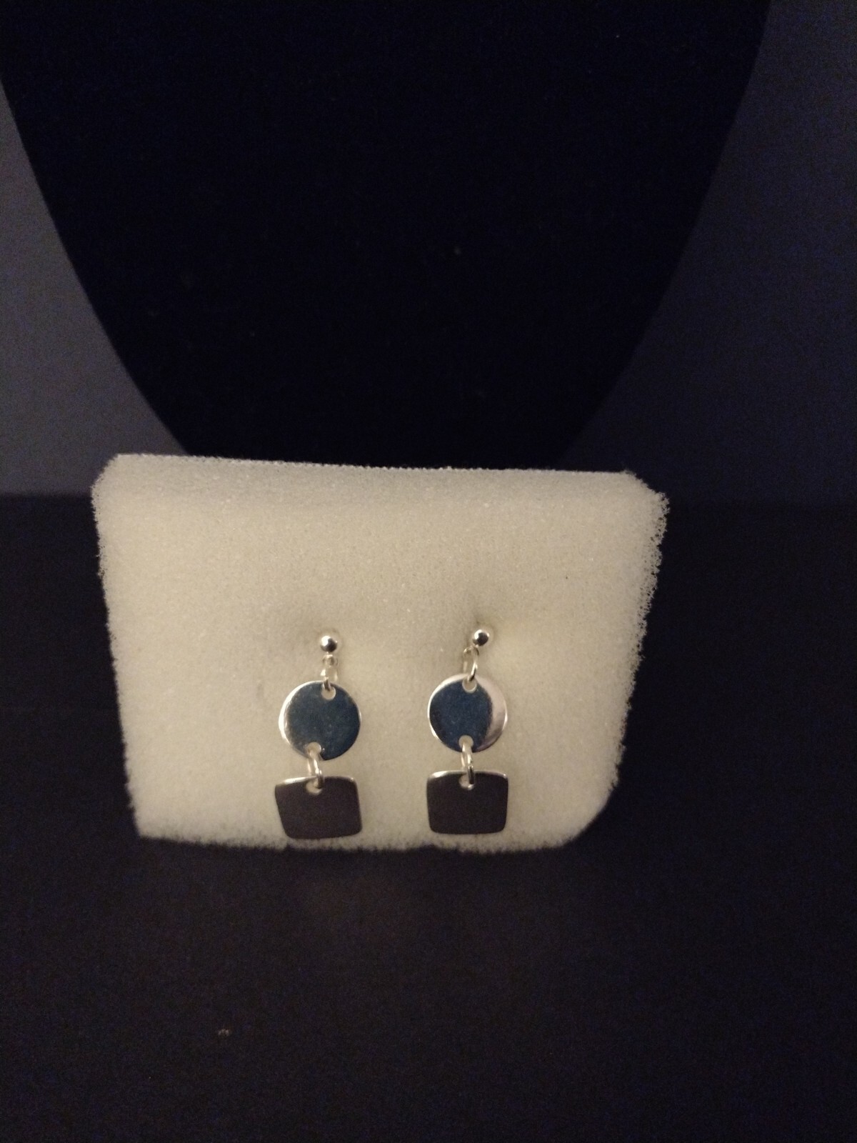 “CIRCLE MEETS THE SQUARE’ Earrings by: Designs R3372 / [NEW}.