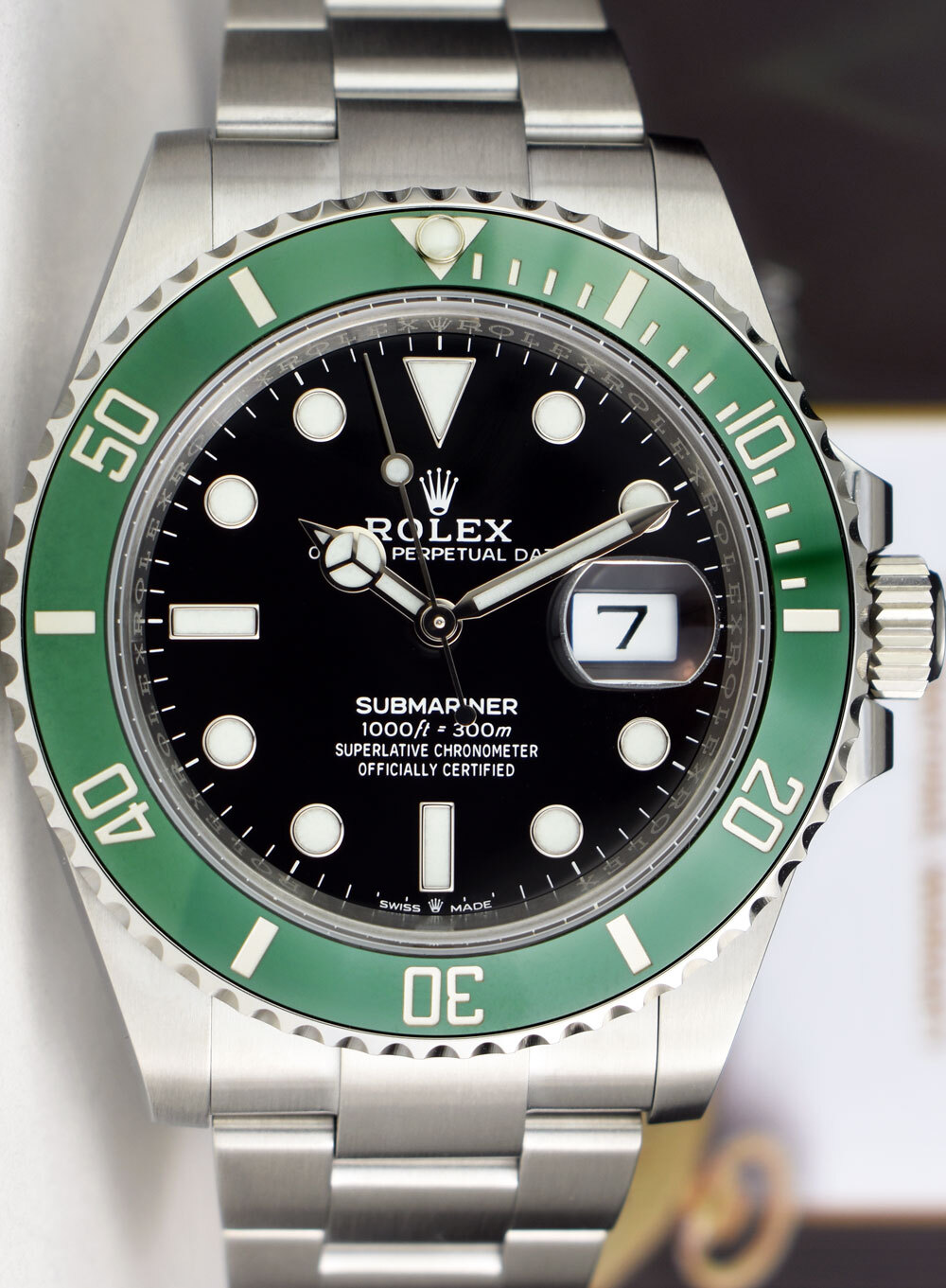 ROLEX 41mm Stainless SUBMARINER Green Bezel “KERMIT” 126610LV SANT BLANC