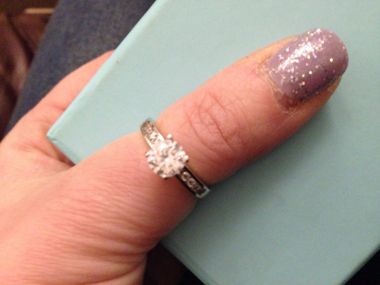 Lovely Solid Sterling Silver And Zicron Solitaire Ring 925 N