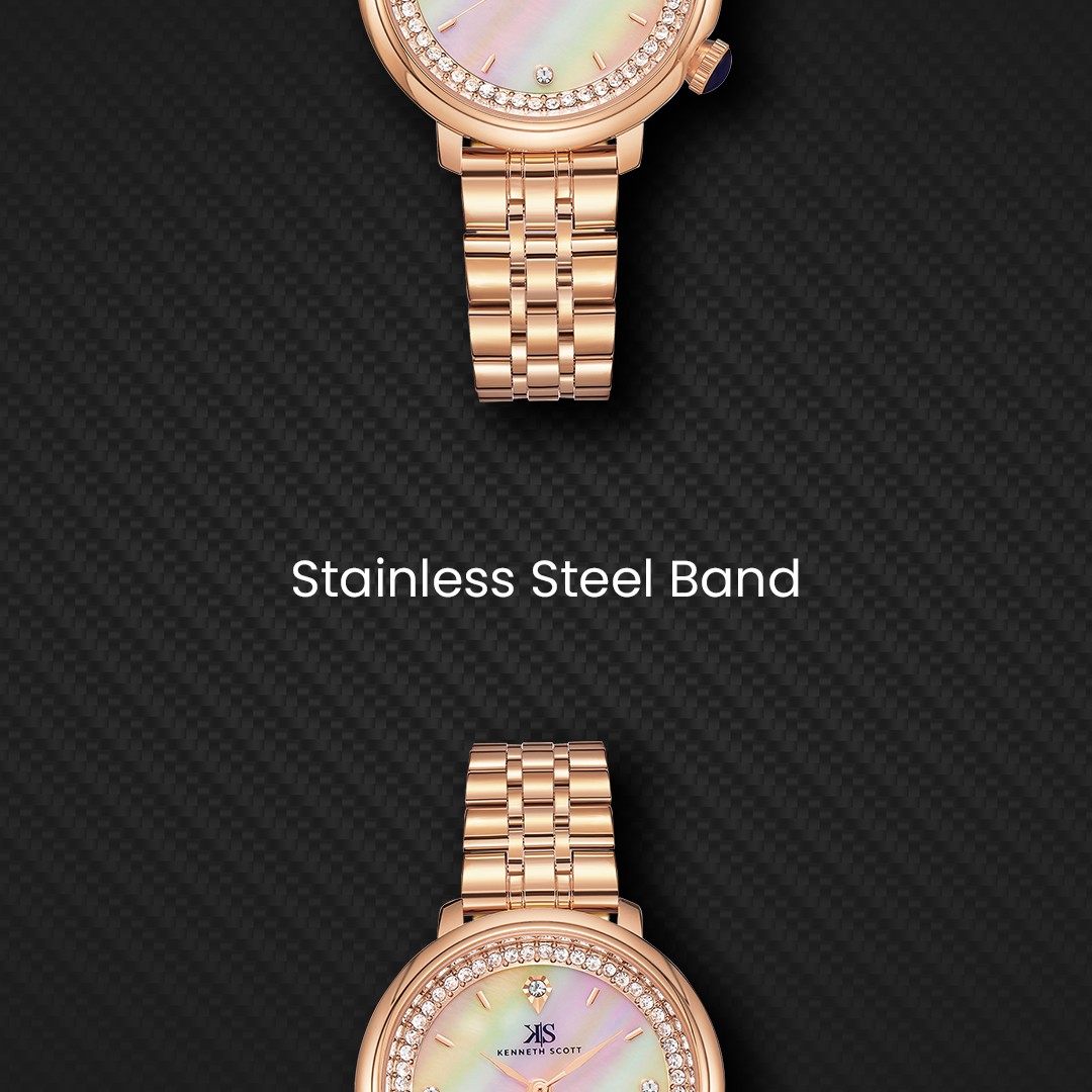 Kenneth Scott Women’s Analog Watch | White Dial, 30mm, 30 m (3 ATM)