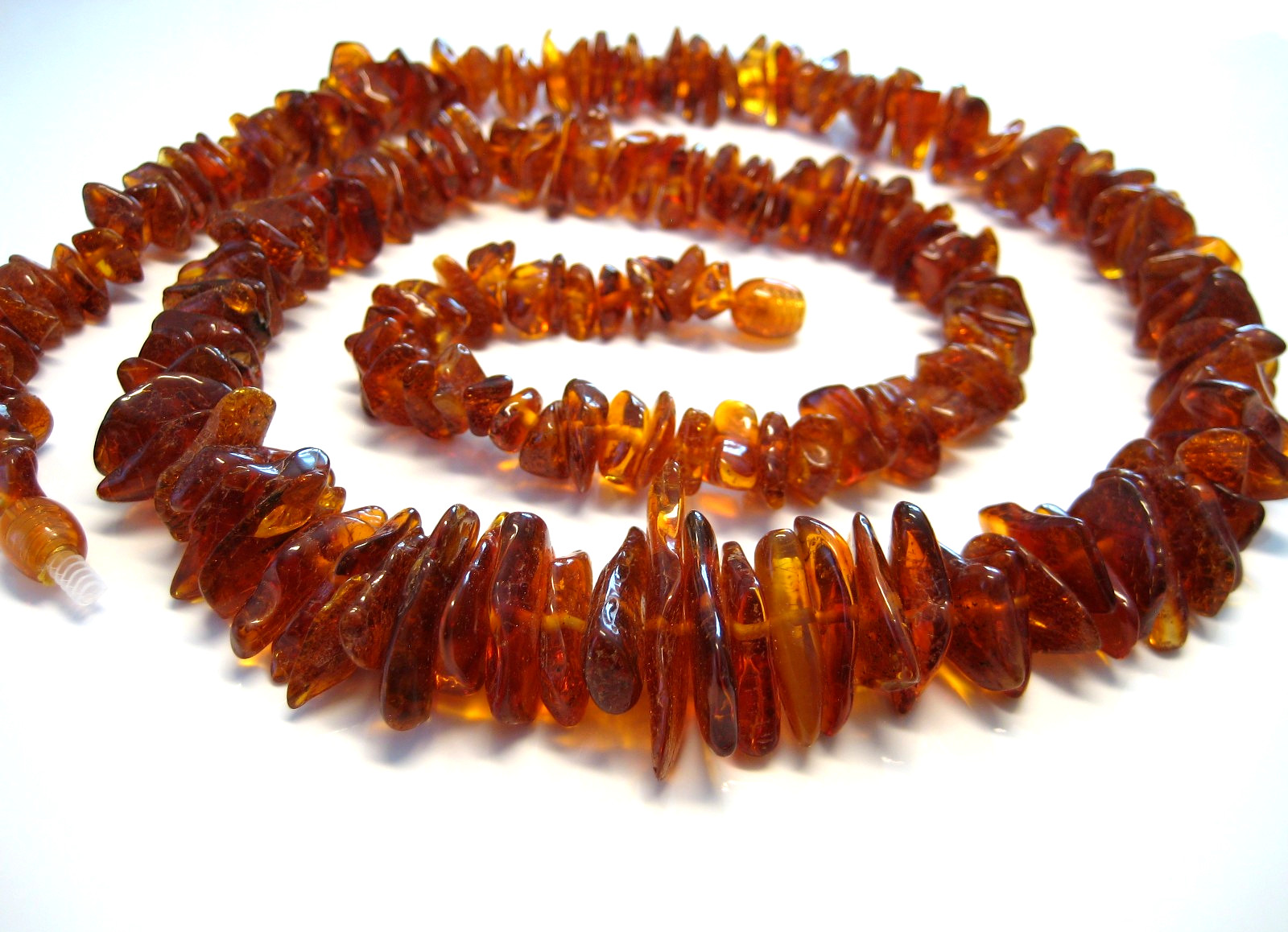 Massive Genuine Cognac Amber Beautiful Baltic Amber Necklace 45 gr. 26.3 in !!!
