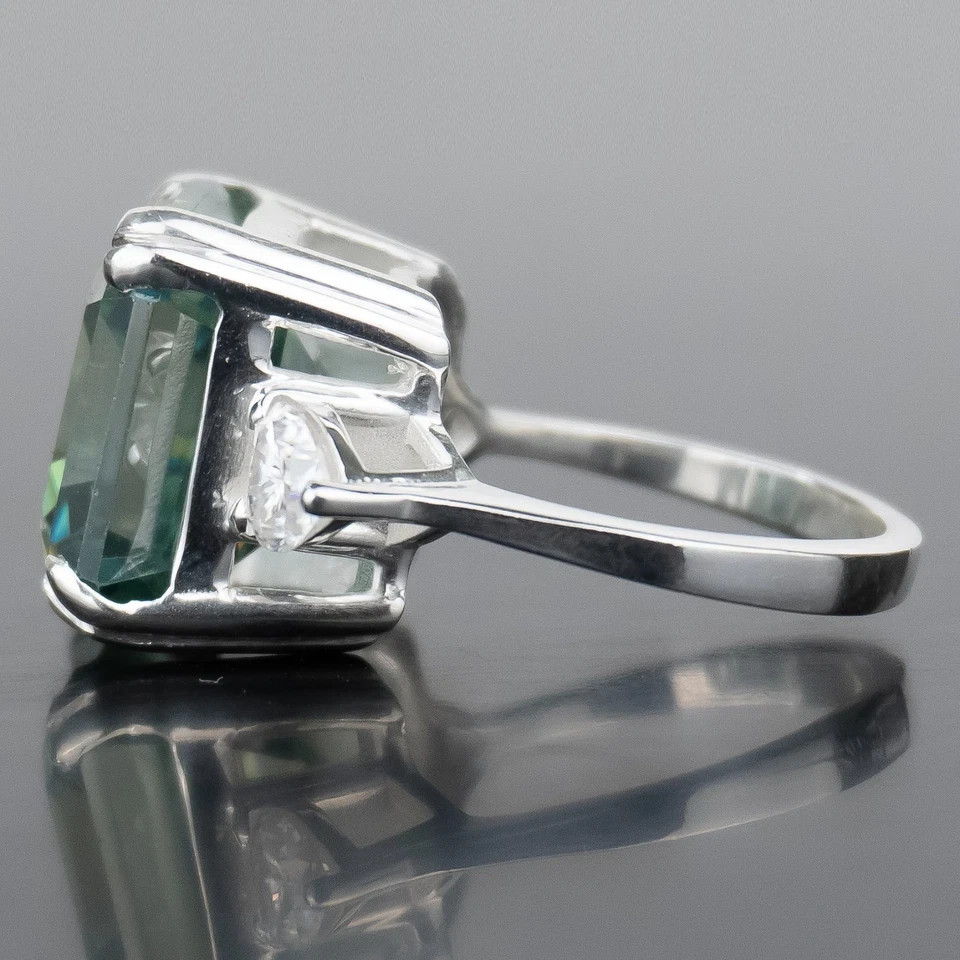 Certified 7.60Ct Blue Diamond Ring, Gift For Birthday-Great Shine, Shipping FREE